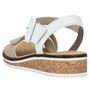 Rieker Damen Keil-Sandaletten Wei�/Beige