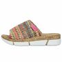 Rieker Damen Keil-Pantoletten Mehrfarbig