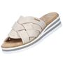 Rieker Damen Keil-Pantoletten Beige