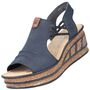 Rieker Damen Keil-Sandaletten Blau