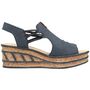 Rieker Damen Keil-Sandaletten Blau