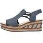 Rieker Damen Keil-Sandaletten Blau