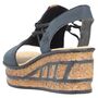 Rieker Damen Keil-Sandaletten Blau