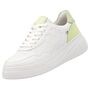 Rieker Damen Plateau Sneaker Wei�/Hellgr�n