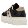 Rieker Damen Plateau Leder Sneaker Schwarz