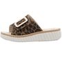 Rieker Damen Pantoletten Braun/Leopard