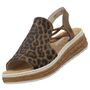 Rieker Damen Keil-Sandaletten Braun/Leopard