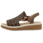 Rieker Damen Keil-Sandaletten Braun/Leopard