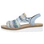 Rieker Damen Sandalette Blau/Bunt