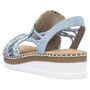 Rieker Damen Sandalette Blau/Bunt
