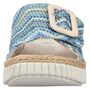 Rieker Damen Pantoletten Blau/Multi