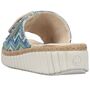 Rieker Damen Pantoletten Blau/Multi