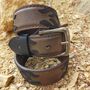 Originalbelts Herren Leder G�rtel 4065 Braun/Schwarz
