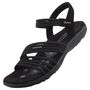Skechers Reggae Slim Coffee Run Damen Sandalen Schwarz