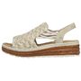 Rieker Damen Keil-Sandaletten Beige