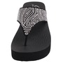 Skechers Vinyasa Paisley Wave Damen Zehentrenner Schwarz