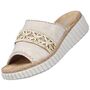 Rieker Damen Keil-Pantoletten Beige