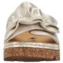 Rieker Damen Pantoletten Beige/Gold