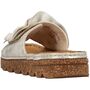 Rieker Damen Pantoletten Beige/Gold