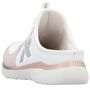 Rieker Damen Pantoletten Wei�/Rose