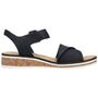 Rieker Damen Keil-Sandaletten Schwarz
