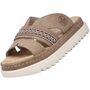 Rieker Damen Plateau Pantoletten Beige