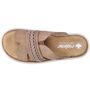 Rieker Damen Plateau Pantoletten Beige