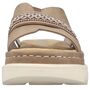 Rieker Damen Plateau Pantoletten Beige