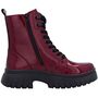 Rieker Damen Leder Stiefelette Bordeaux