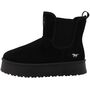 Mustang Damen Plateau Chelsea Boots gef�ttert Schwarz