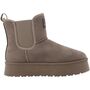 Mustang Damen Plateau Chelsea Boots gef�ttert Beige