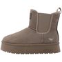 Mustang Damen Plateau Chelsea Boots gef�ttert Beige