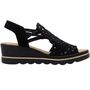 Rieker Damen Sandalette Schwarz