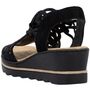 Rieker Damen Sandalette Schwarz