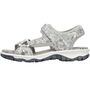 Rieker Damen Trekking Sandalen Grau/Mehrfarbig