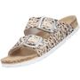 Rieker Damen Pantolette Beige/Leopard