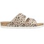 Rieker Damen Pantolette Beige/Leopard