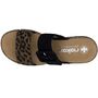 Rieker Damen Pantolette Leopard/Braun