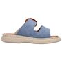 Rieker Damen Pantolette Blau - Extra Weit