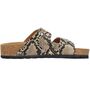 Rieker Damen Pantolette Beige/Snake