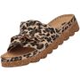Rieker Damen Pantoletten Braun/Leopard