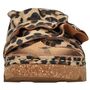 Rieker Damen Pantoletten Braun/Leopard
