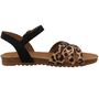 Mustang Damen Sandale Leopard/Schwarz