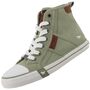 Mustang Damen High-Top Canvas Sneaker Gr�n