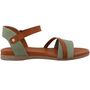Mustang Damen Sandale Gr�n/Braun