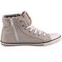 Mustang Damen Canvas High Top Sneaker Hellgrau