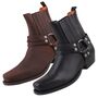 Dockers by Gerli Herren Biker Stiefelette Braun und Schwarz