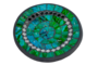 Glas-Mosaik-Schale mit hintermalten Glassteinen belegt - Dekoschale 15 cm
