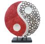 Deko-Leuchte YING YANG, rund, Natur-Material, 33 cm Durchmesser, Stimmungsleuchte