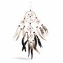 Traumf�nger - Dreamcatcher GUTER TRAUM mit Steinchen  9 cm & 4 x klein, wei�